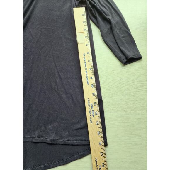 TOP/BLOUSE-TAHARI-Black-Netting Around Scoop Neck-3/4 Sleeve-Lightweight-SM - Picture 14 of 15